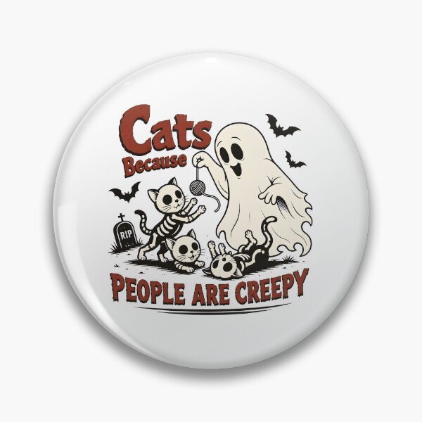 Item preview, Cats Because People Are Creepy Ghost Skeleton designed and sold by SoyLamderma.