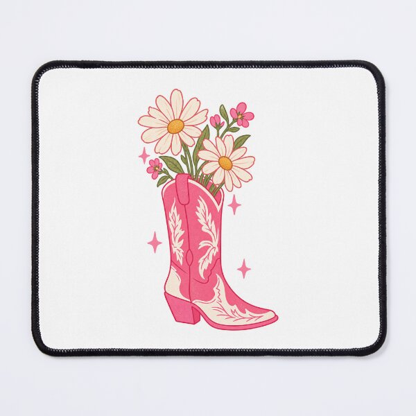 Item preview, Pink Cowgirl Boot with Daisies. designed and sold by CoCoArt-Ua.