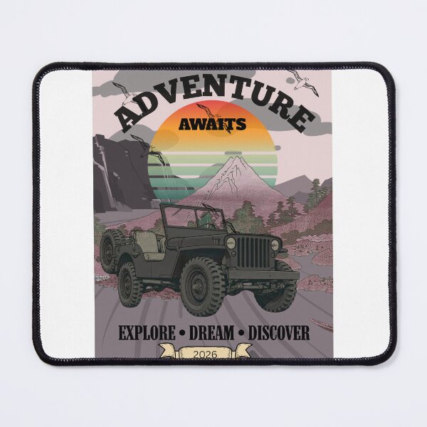 Item preview, Adventure Awaits Vintage 4x4 Offroad Design designed and sold by Gillfamilystore.