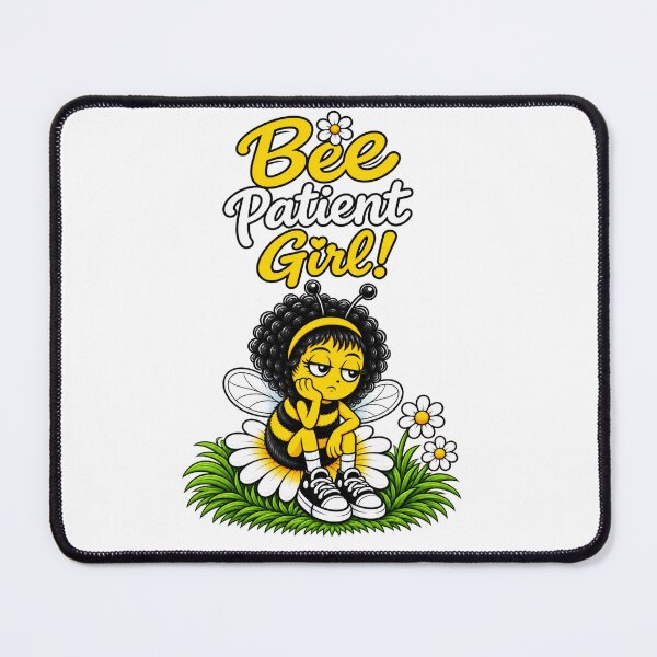 Item preview, Bee Patient Girl – Cute Tired Bee Patience Design with humor designed and sold by Smiling Mood Tees.