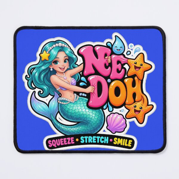 Item preview, Cute Retro Mermaid Squeeze Stretch Smile Ocean Art designed and sold by Bhaskar Digital Art.