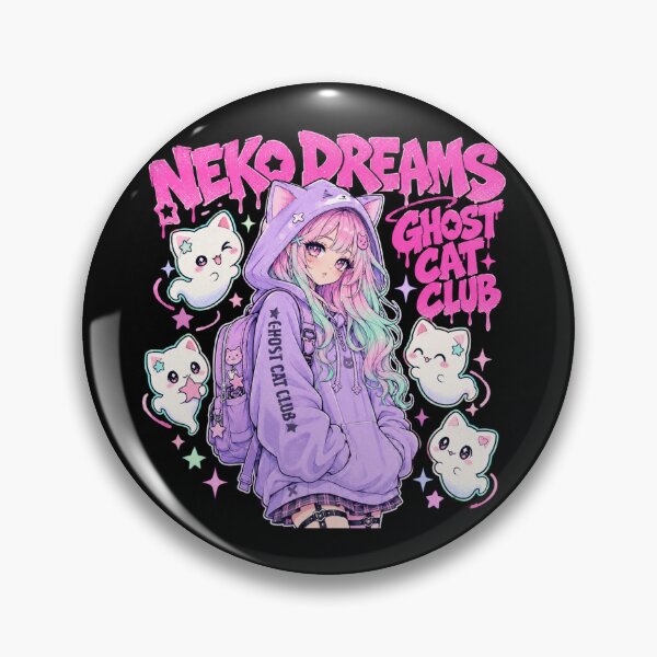 Item preview, Neko Dreams Ghost Cat Club Kawaii Grunge Anime Graphic designed and sold by Yellowriversss.