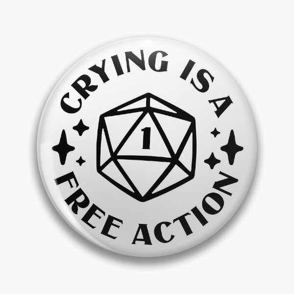 Item preview, Natural 1 D20 Crying is a Free Action designed and sold by wolfkin-design.