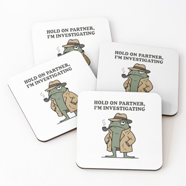 Item preview, Vintage Frog Detective Mystery Sleuth Character designed and sold by StickerNestYou.