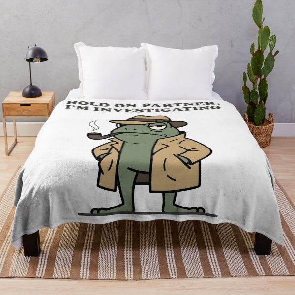 Item preview, Vintage Frog Detective Mystery Sleuth Character designed and sold by StickerNestYou.