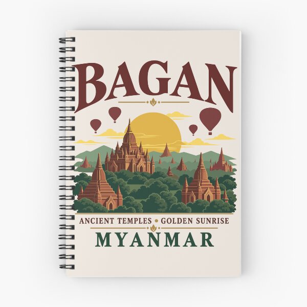 Item preview, Bagan Myanmar Ancient Temples Golden Sunrise designed and sold by madtoyman.