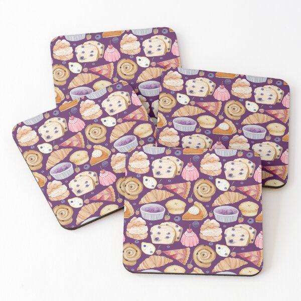 Item preview, Sweet Berry Bakery Watercolor Pattern with Cakes and Pastries designed and sold by Sagi Jane Art.