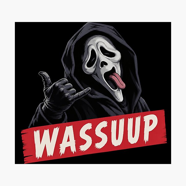 Item preview, Wasssuuup Ghost Face designed and sold by DebellismyrArts.