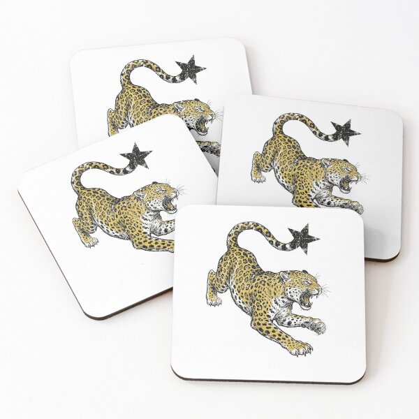 Item preview, Snarling Leopard Star Tail Traditional Tattoo Wild Animal Design designed and sold by JaPanAnimeSh8.