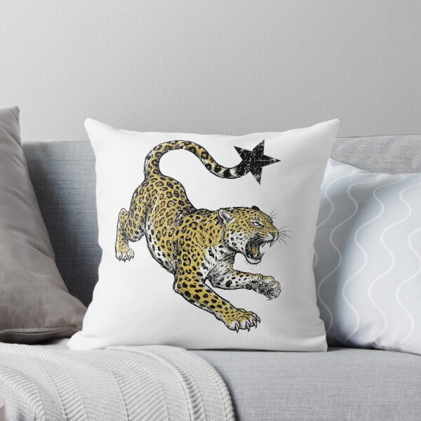 Item preview, Snarling Leopard Star Tail Traditional Tattoo Wild Animal Design designed and sold by JaPanAnimeSh8.