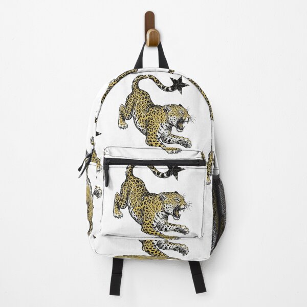 Item preview, Snarling Leopard Star Tail Traditional Tattoo Wild Animal Design designed and sold by JaPanAnimeSh8.