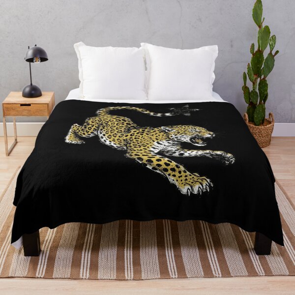 Item preview, Snarling Leopard Star Tail Traditional Tattoo Wild Animal Design designed and sold by JaPanAnimeSh8.