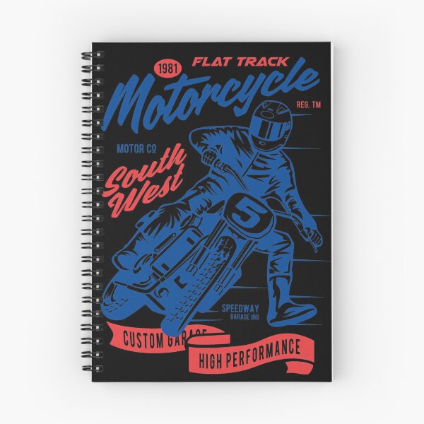Item preview, Retro Motorcycle Flat Track Racer 1981 Vintage Art designed and sold by Dianebert18.