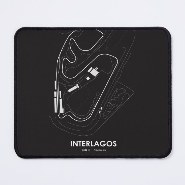Item preview, Interlagos Brazil Racing Circuit Track Map Design in White designed and sold by PORTALSTAR.