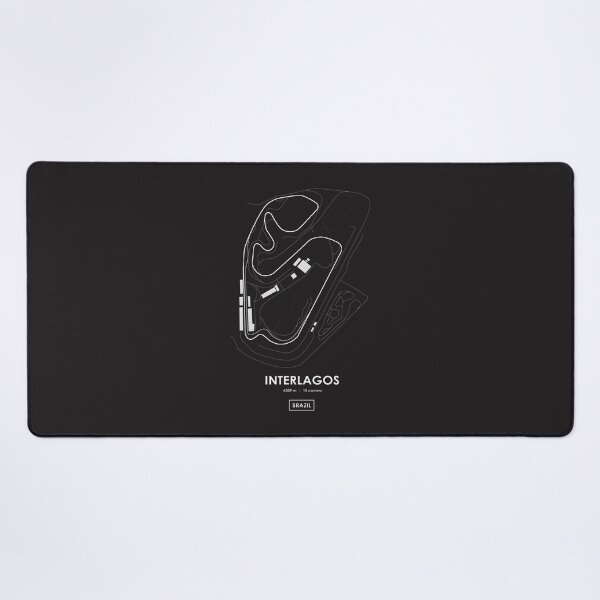Item preview, Interlagos Brazil Racing Circuit Track Map Design in White designed and sold by PORTALSTAR.