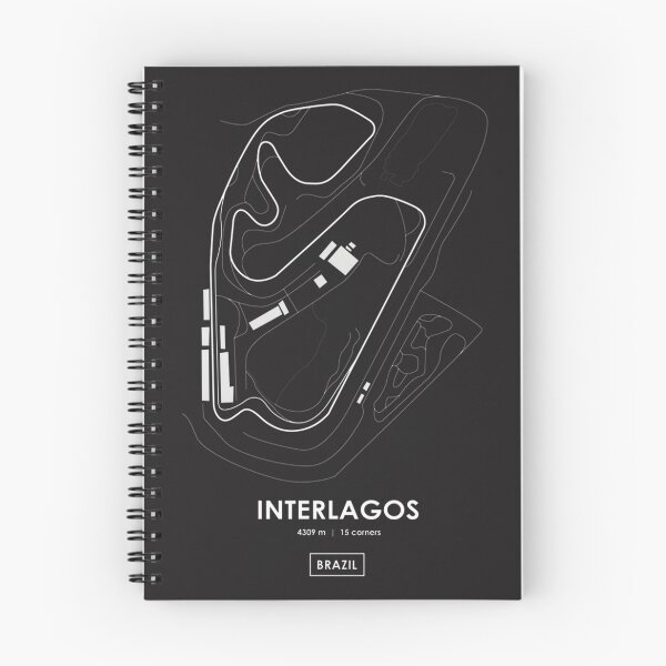 Item preview, Interlagos Brazil Racing Circuit Track Map Design in White designed and sold by PORTALSTAR.