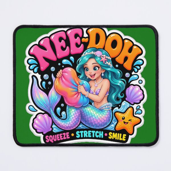 Item preview, Cute Retro Mermaid Squeeze Stretch Smile Ocean Art designed and sold by Bhaskar Digital Art.