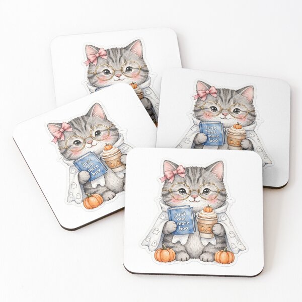 Item preview, Just One More Boo - Cute Gray Tabby Cat Halloween Ghost Costume designed and sold by     Fatma Creates.