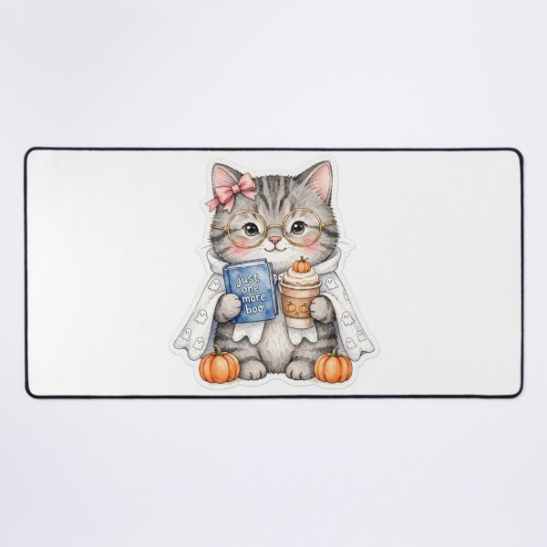 Item preview, Just One More Boo - Cute Gray Tabby Cat Halloween Ghost Costume designed and sold by Fatma Creates.