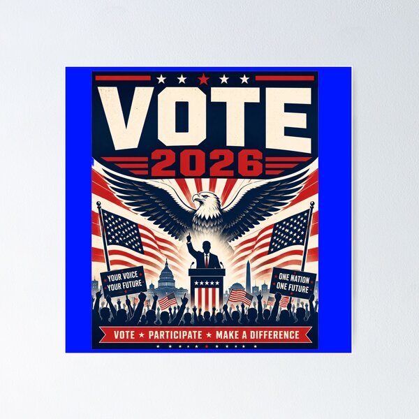 Item preview, Democratic Supporter 2026 Midterm Election Design designed and sold by RedCircleArt.