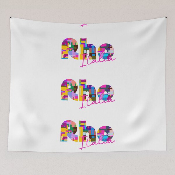 Item preview, Rho, Milano, Italia, colorful typography design for travellers designed and sold by Wanderful-roads.