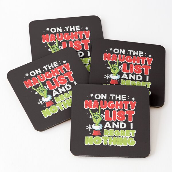 Item preview, On The Naughty List I Regret Nothing Christmas Humor designed and sold by ImeldaSparks.
