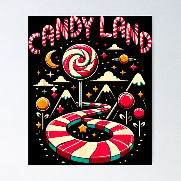 Item preview, Xmas Candy Land Rainbow Trail Candy Cane Merry Christmas designed and sold by WilliaMaler.