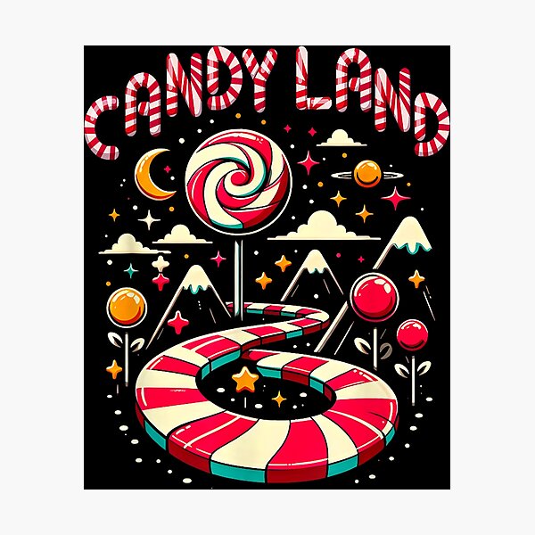 Item preview, Xmas Candy Land Rainbow Trail Candy Cane Merry Christmas designed and sold by WilliaMaler.