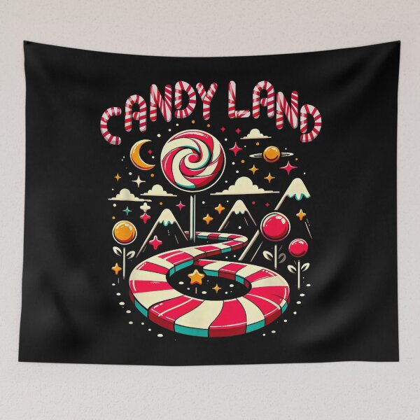 Item preview, Xmas Candy Land Rainbow Trail Candy Cane Merry Christmas designed and sold by WilliaMaler.