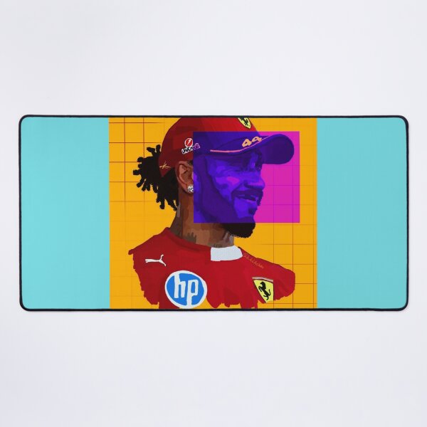 Item preview, Lewis Hamilton Ferrari Red Y2K Grid Edit Graphic designed and sold by GlitchGridArt.