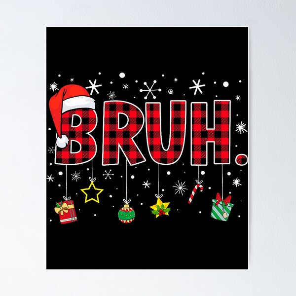 Item preview, Bruh Christmas Red Plaid Holiday Xmas pajamas designed and sold by nryum.