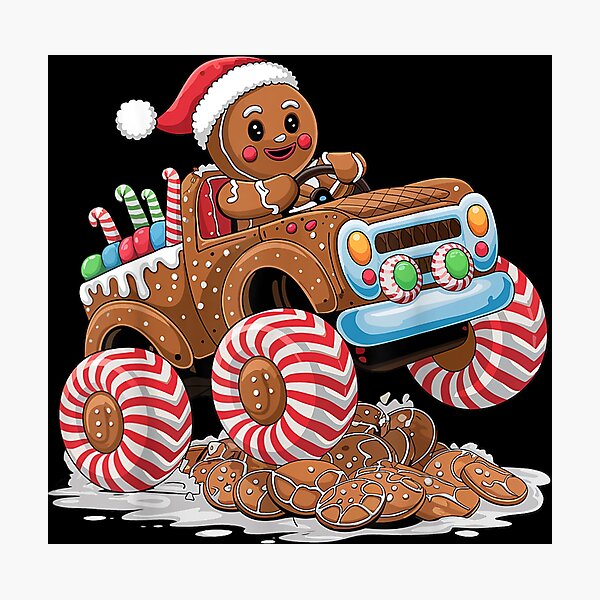 Item preview, Monster Truck Gingerbread Man Funny Christmas Baking designed and sold by WilliaMaler.