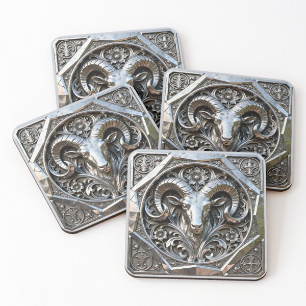 Item preview, Aries zodiac sign mrtallic designed and sold by CornershopTee.