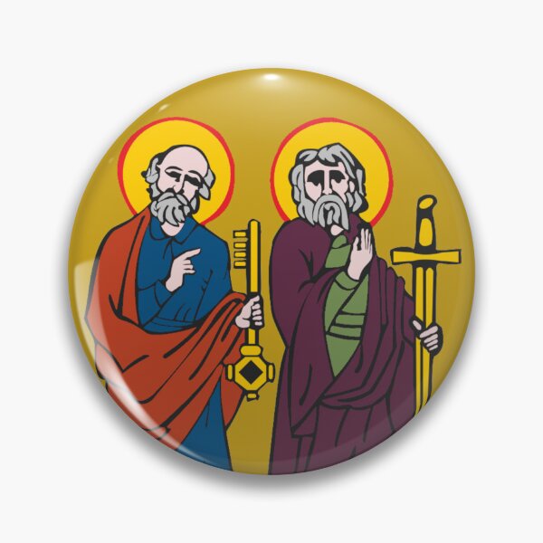 Item preview, Saints Peter & Paul | Apostolic Christian Art, Engraving Style Ancient Catholic designed and sold by CoolHistoryMan.