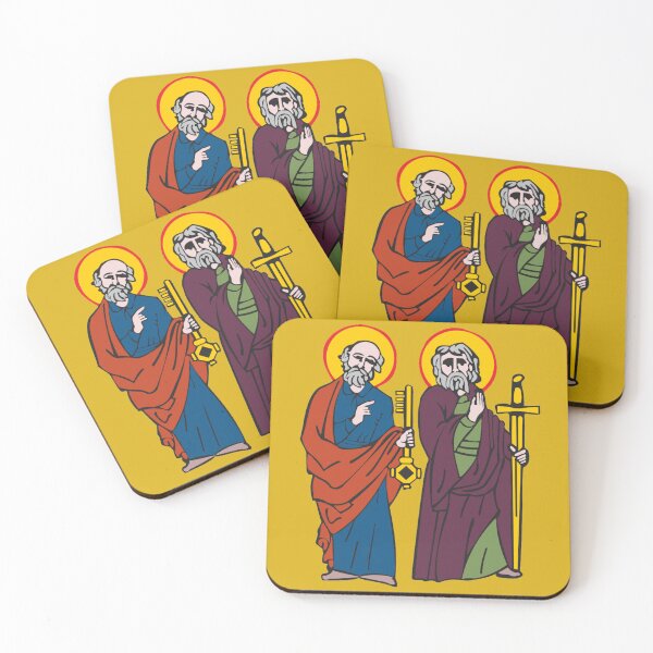 Item preview, Saints Peter & Paul | Apostolic Christian Art, Engraving Style Ancient Catholic designed and sold by CoolHistoryMan.