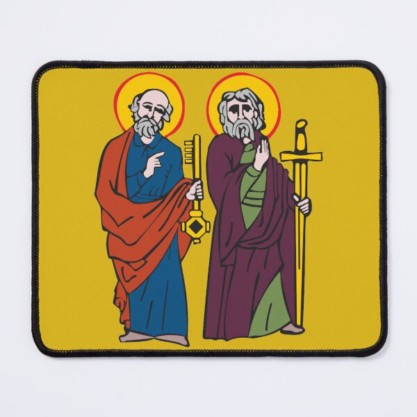 Item preview, Saints Peter & Paul | Apostolic Christian Art, Engraving Style Ancient Catholic designed and sold by CoolHistoryMan.