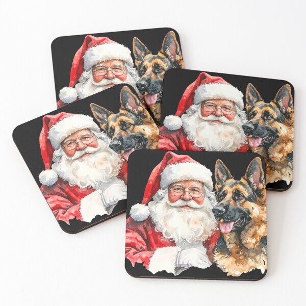 Item preview, Santa Claus German Shepherd Watercolor designed and sold by Litely.