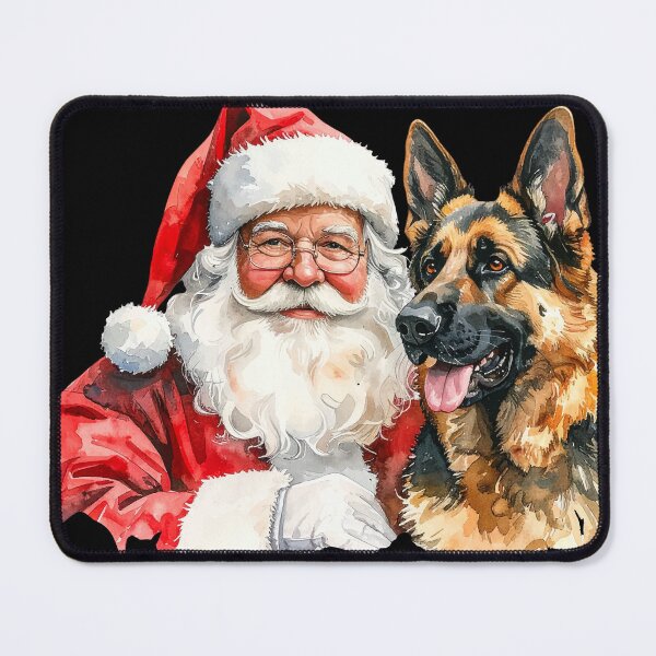 Item preview, Santa Claus German Shepherd Watercolor designed and sold by Litely.