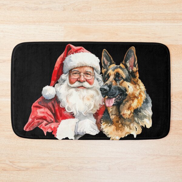 Item preview, Santa Claus German Shepherd Watercolor designed and sold by Litely.