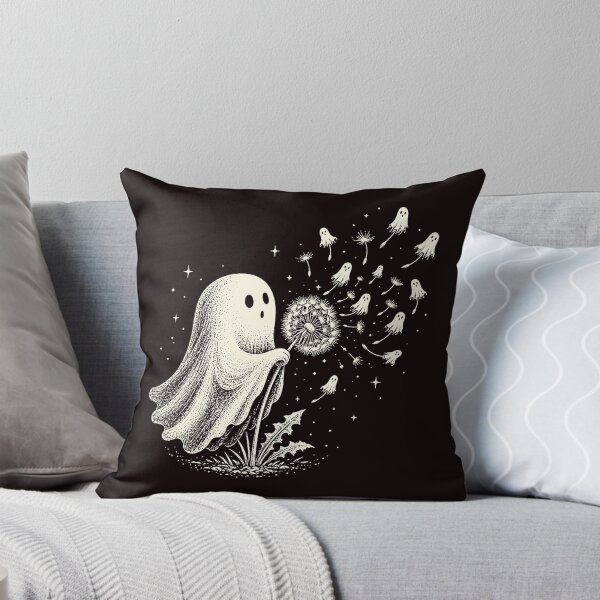 Item preview, Cute Ghost Blowing Dandelion Wish Funny Halloween Spooky designed and sold by ImeldaSparks.