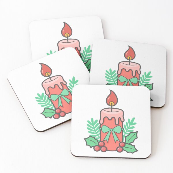 Item preview, Christmas Candle Decorated with Ribbon Bow and Holly Leaves designed and sold by nuchz.