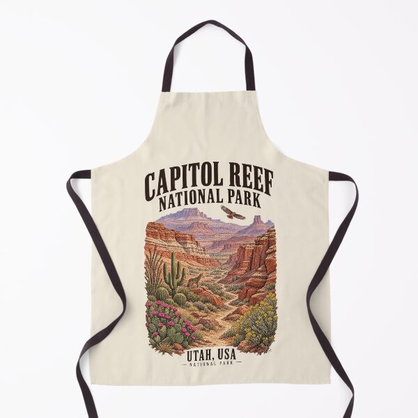 Item preview, Capitol Reef National Park, Utah, USA [Vintage Illustration] designed and sold by elektronen.