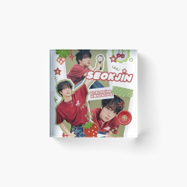 Artikelvorschau, BTS Jin Seokjin Weltweit gutaussehend, ästhetisch, süß, Polaroid-Collage entworfen und verkauft von Mooncreates7.