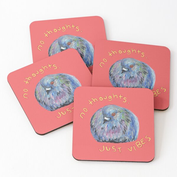 Item preview, No thoughts, just vibes. Hand-drawn pastel Pigeon Loaf designed and sold by SophieStockArt.
