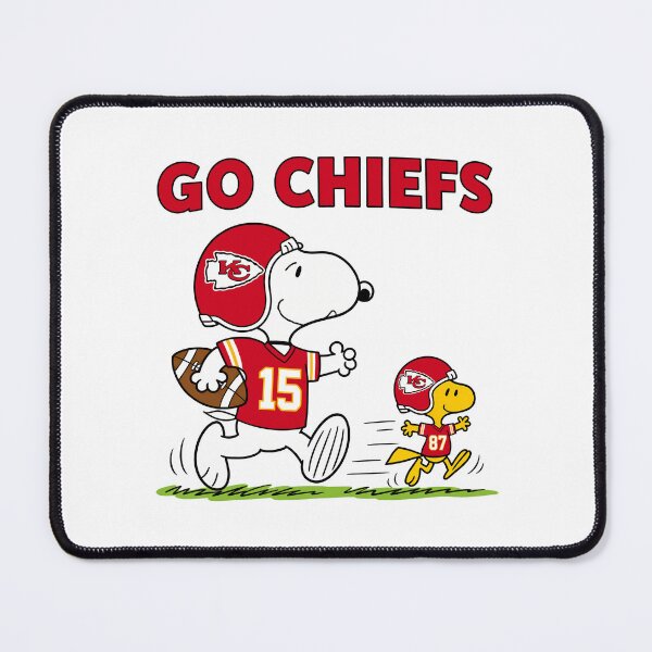 Item preview, Snoopy & Woodstock Kansas City Chiefs Football Retro F334 designed and sold by GLUVY-THEME.