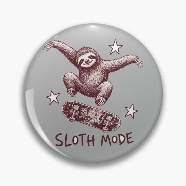 Item preview, Sloth Mode Skateboard Funny Grunge Graphic Soft Grunge designed and sold by Yellowriversss.
