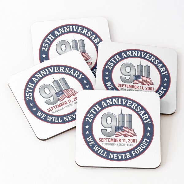 Item preview, 25th Anniversary 911 We Will Never Forget Commemorative Twin Towers Memorial Emblem    designed and sold by raedattia.