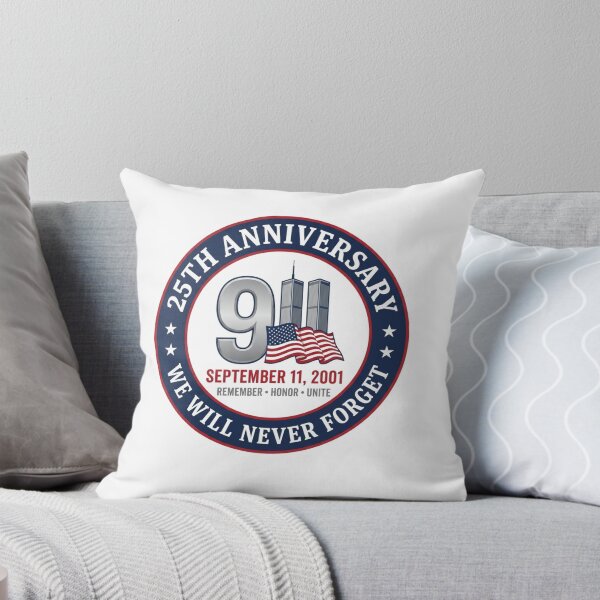 Item preview, 25th Anniversary 911 We Will Never Forget Commemorative Twin Towers Memorial Emblem    designed and sold by raedattia.