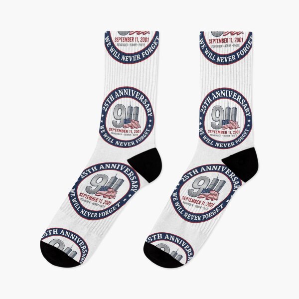Item preview, 25th Anniversary 911 We Will Never Forget Commemorative Twin Towers Memorial Emblem    designed and sold by raedattia.