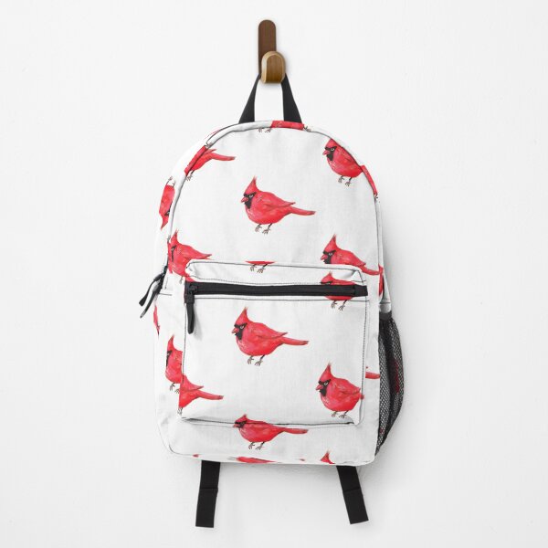 Item preview, Beautiful Red Cardinal Bird Illustration on Nature Background designed and sold by lively. stickers.